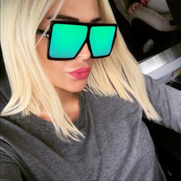 VintageRetro oversize square sunglasses NWT - Picture 2 of 8